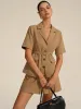 Short-Sleeved Belted Blazer sold by COMMENSE