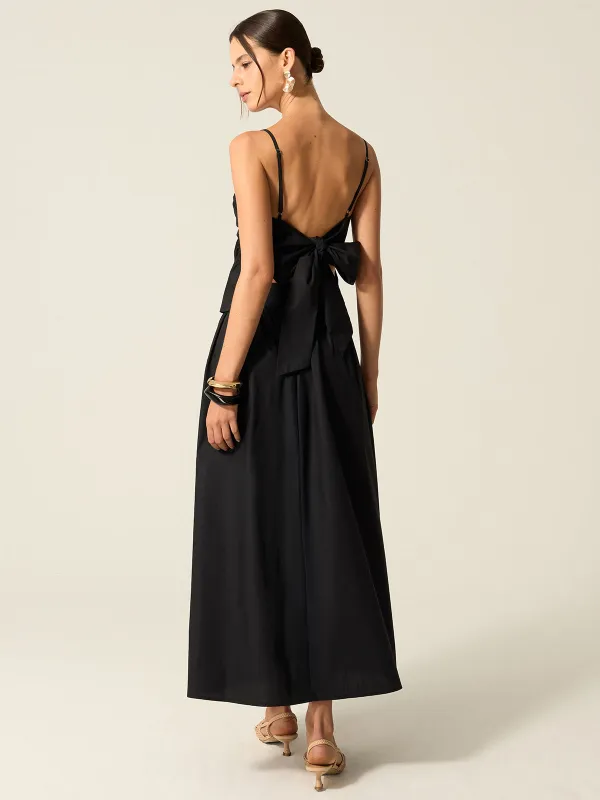 Spaghetti Strap Backless Skirt Set sold by COMMENSE