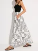 Pocketed Floral Print Maxi Skirt sold by COMMENSE