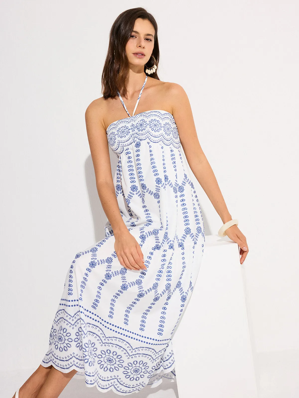 Halter Backless Maxi Dress sold by COMMENSE product image thumbnail 3