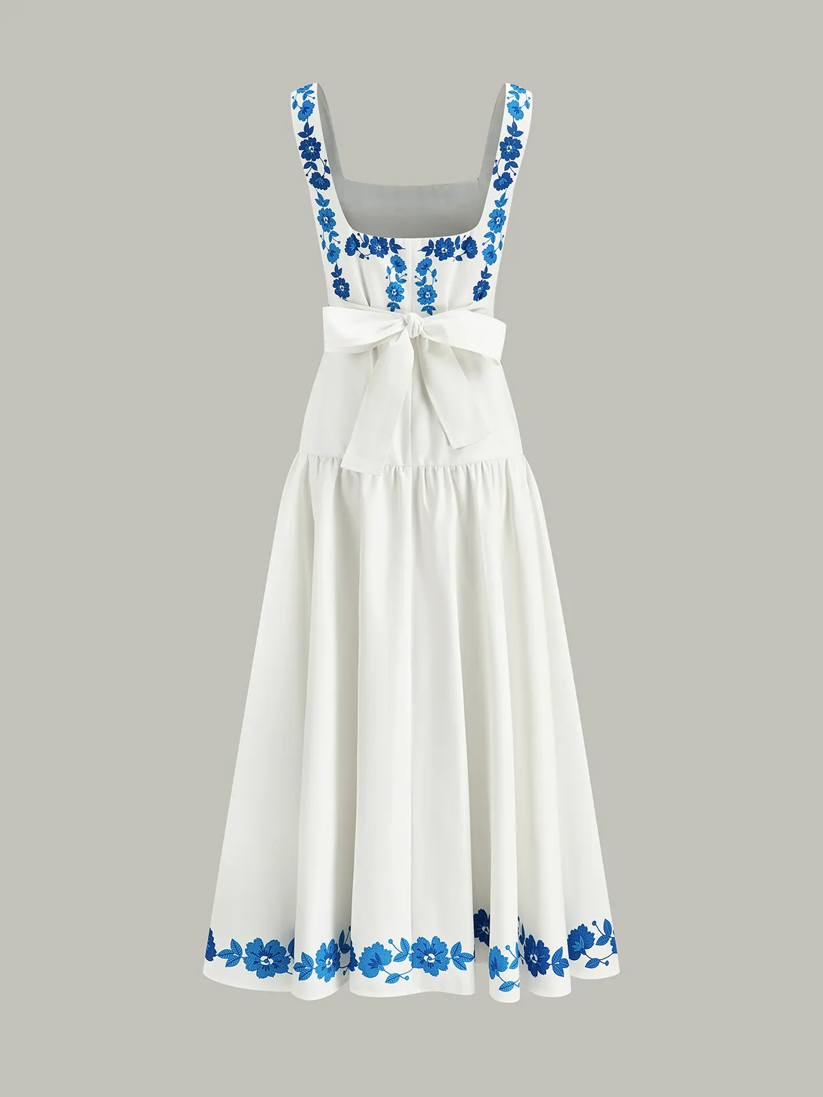 Bow Back Print Midi Dress sold by COMMENSE product image thumbnail 2