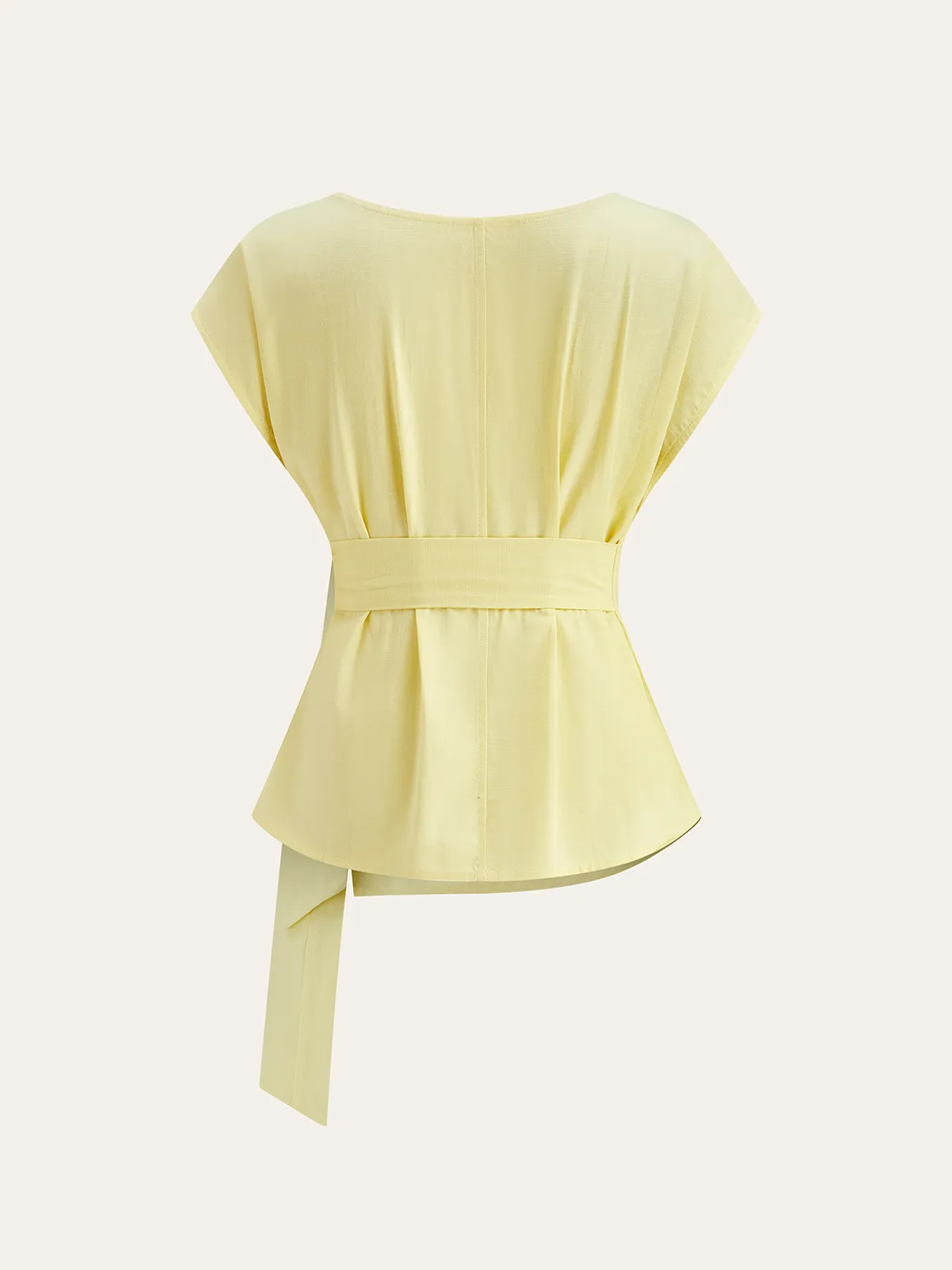 Asymmetric Wrap Shirts with Necklace sold by COMMENSE product image thumbnail 2