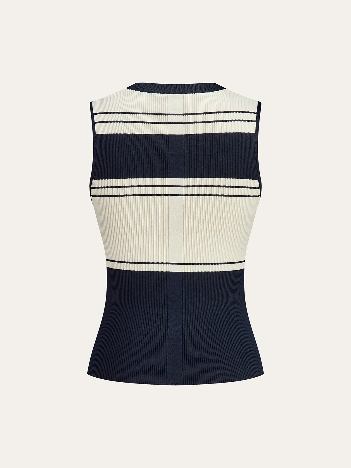 Contrast Color Striped Knit Top sold by COMMENSE product image thumbnail 2