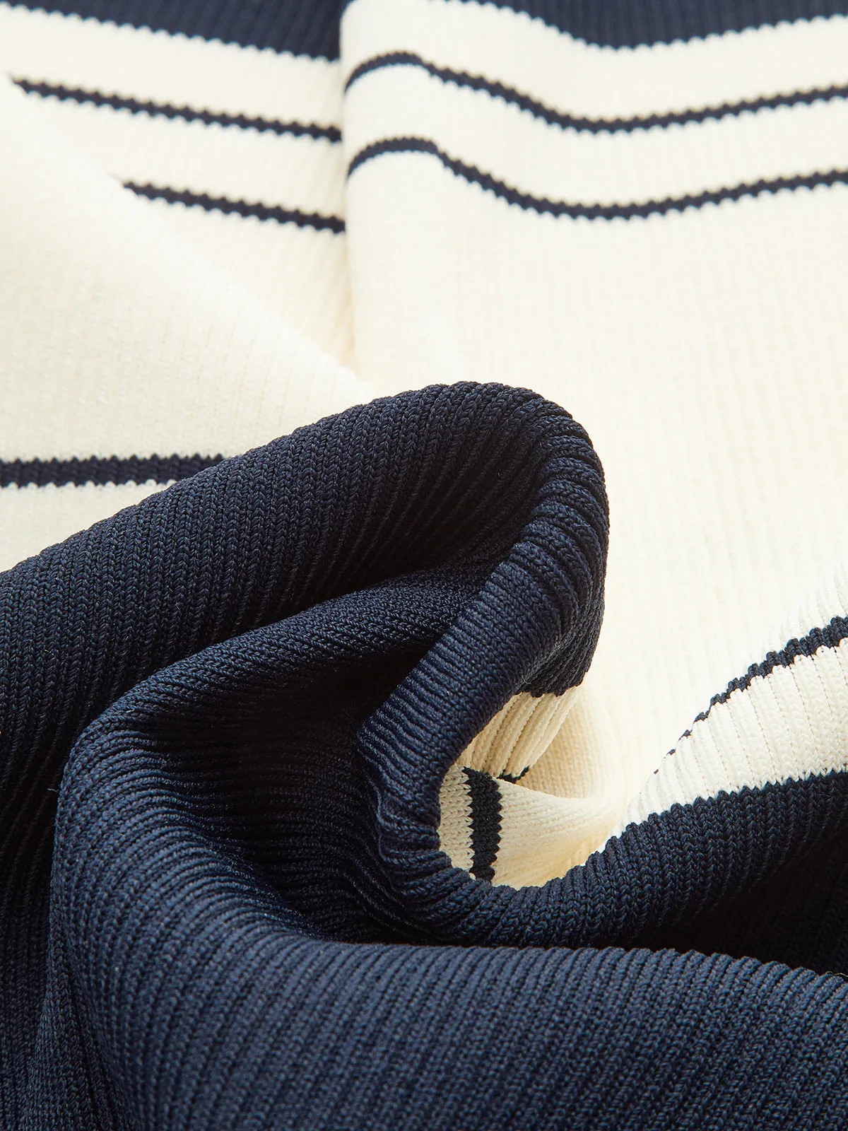 Contrast Color Striped Knit Top sold by COMMENSE product image thumbnail 4