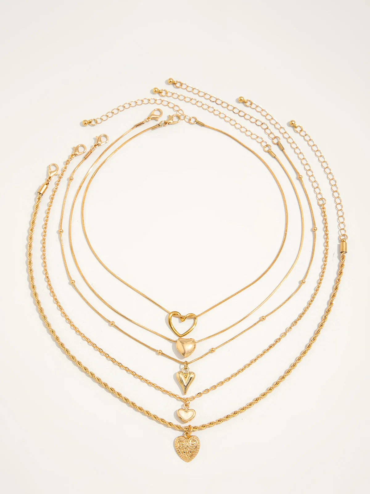 Layered Heart Necklaces sold by COMMENSE product image thumbnail 2