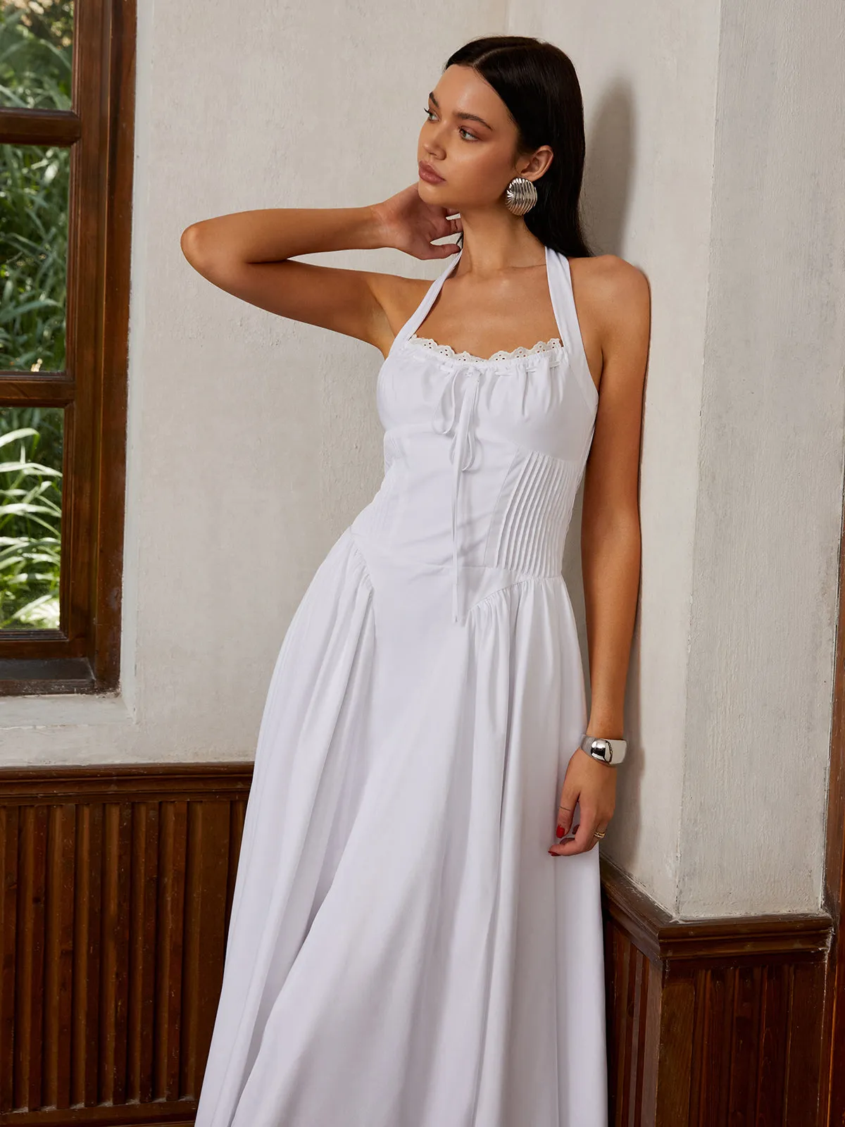 Vintage Adjustable Halter Midi Dress sold by COMMENSE product image thumbnail 3
