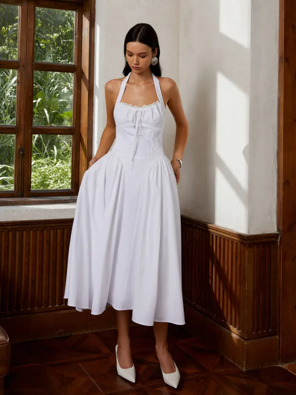 Vintage Adjustable Halter Midi Dress sold by COMMENSE