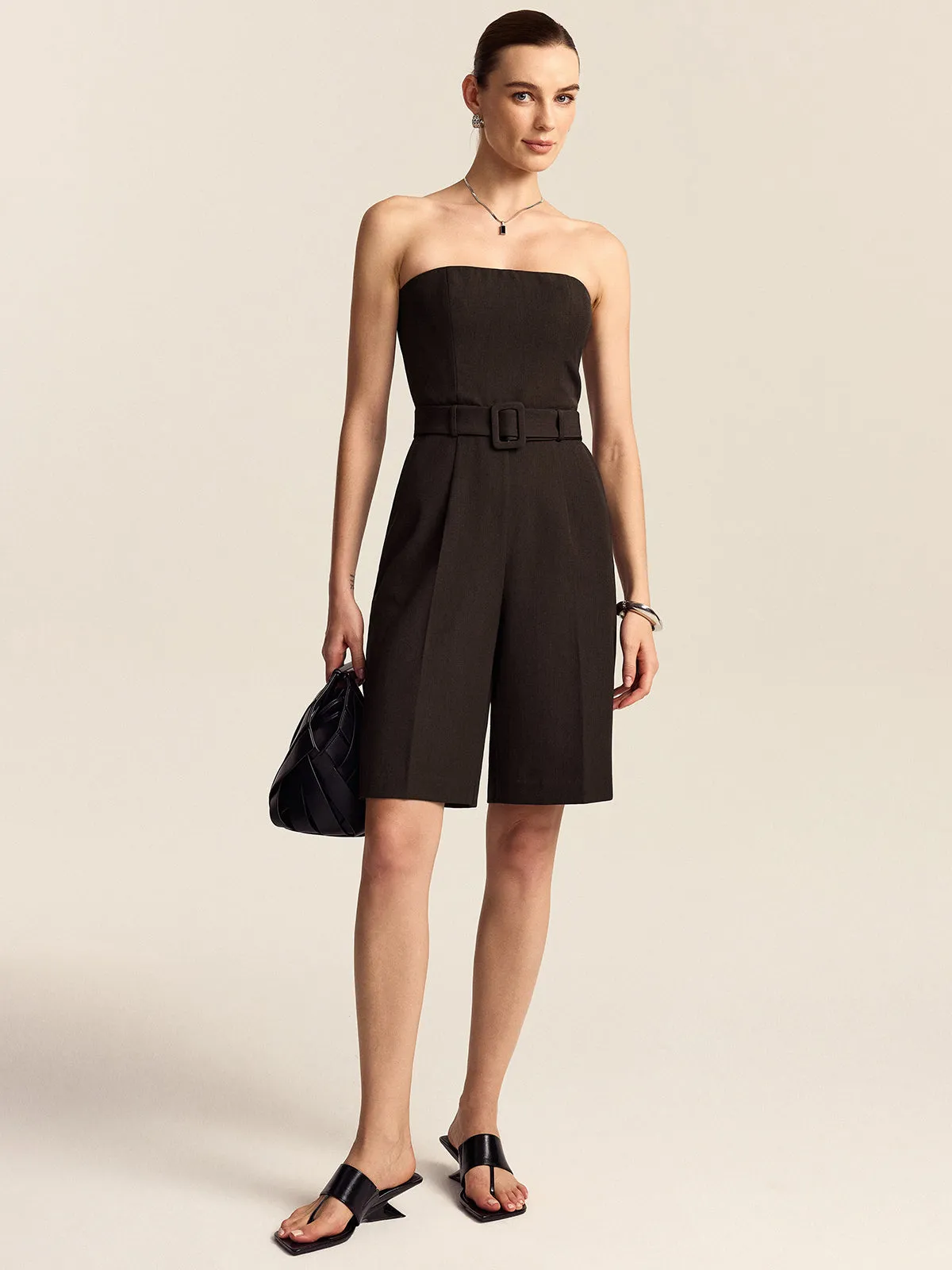 Strapless Belted Jumpsuit sold by COMMENSE product image thumbnail 5