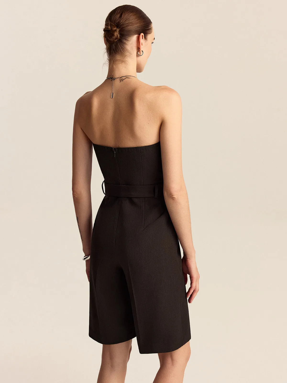 Strapless Belted Jumpsuit sold by COMMENSE product image thumbnail 4