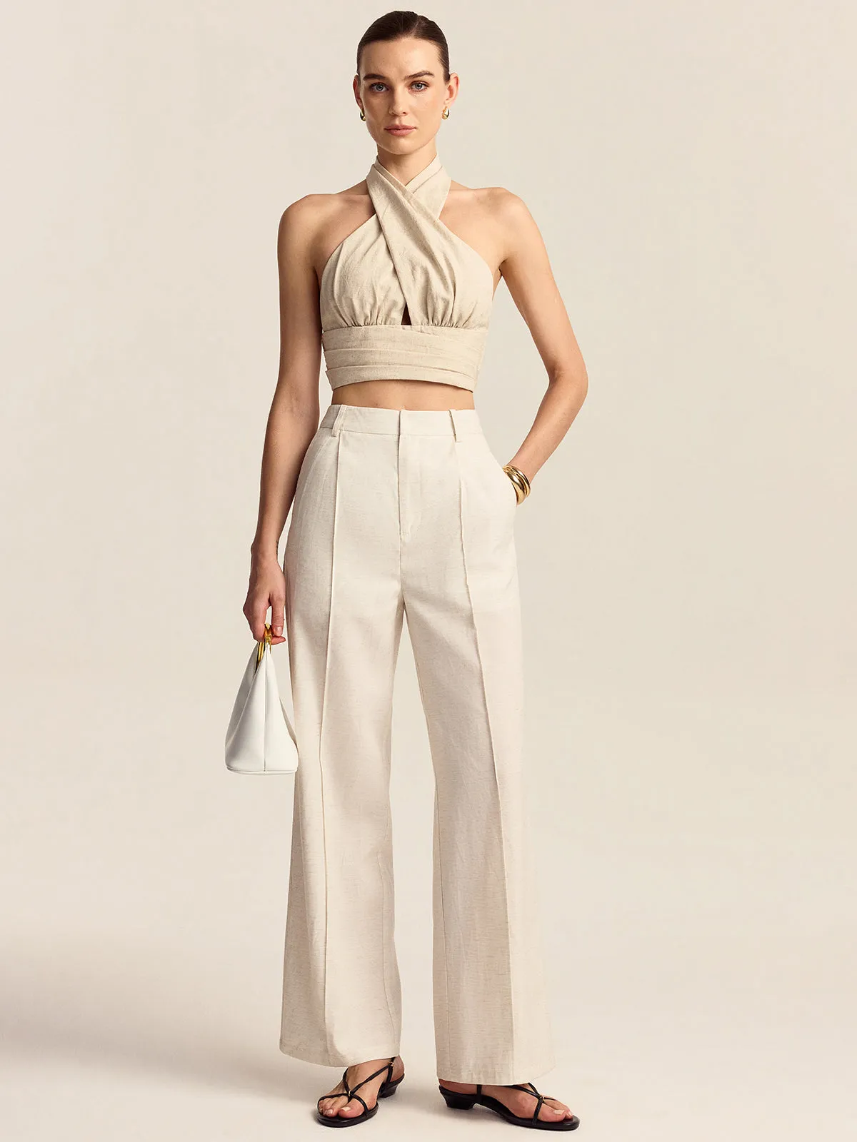 Tencel-Linen Blend Trousers sold by COMMENSE product image thumbnail 2