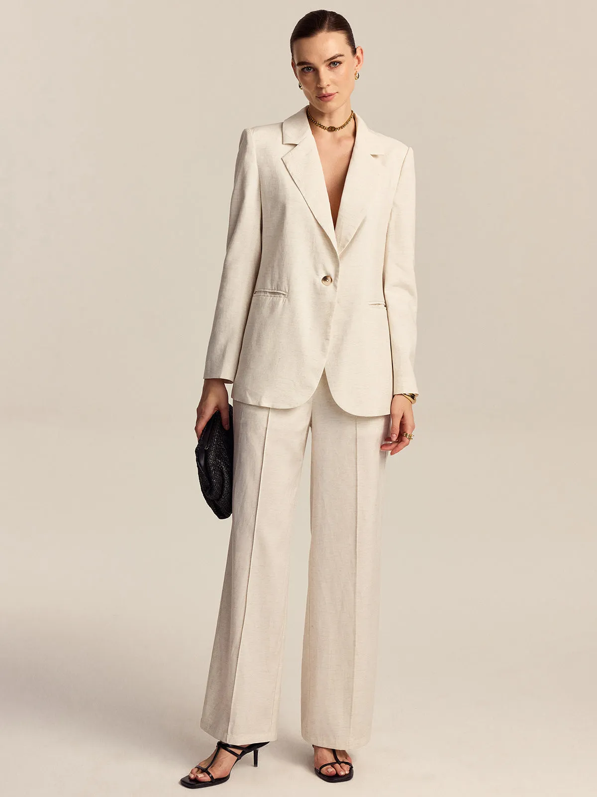 Tencel-Linen Blend Blazer sold by COMMENSE product image thumbnail 4