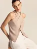 Cross-Front Halter Top sold by COMMENSE