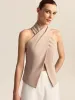 Cross-Front Halter Top sold by COMMENSE