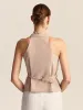 Cross-Front Halter Top sold by COMMENSE