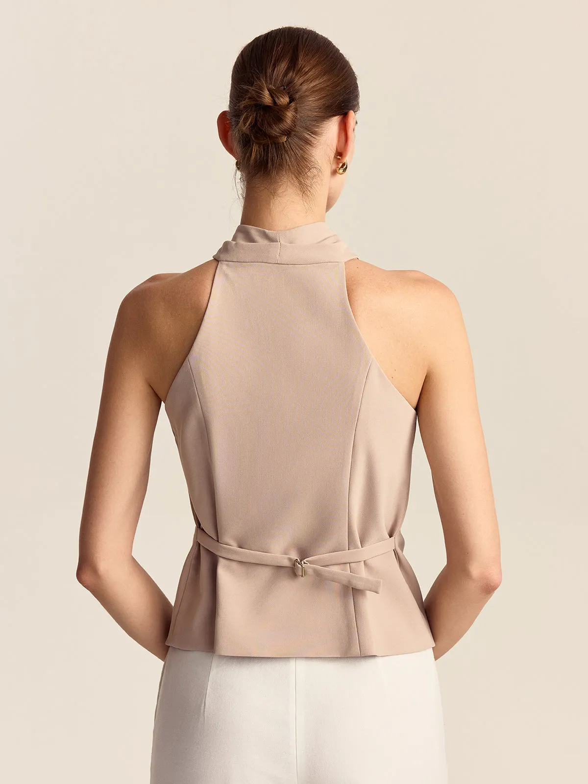 Cross-Front Halter Top sold by COMMENSE product image thumbnail 3