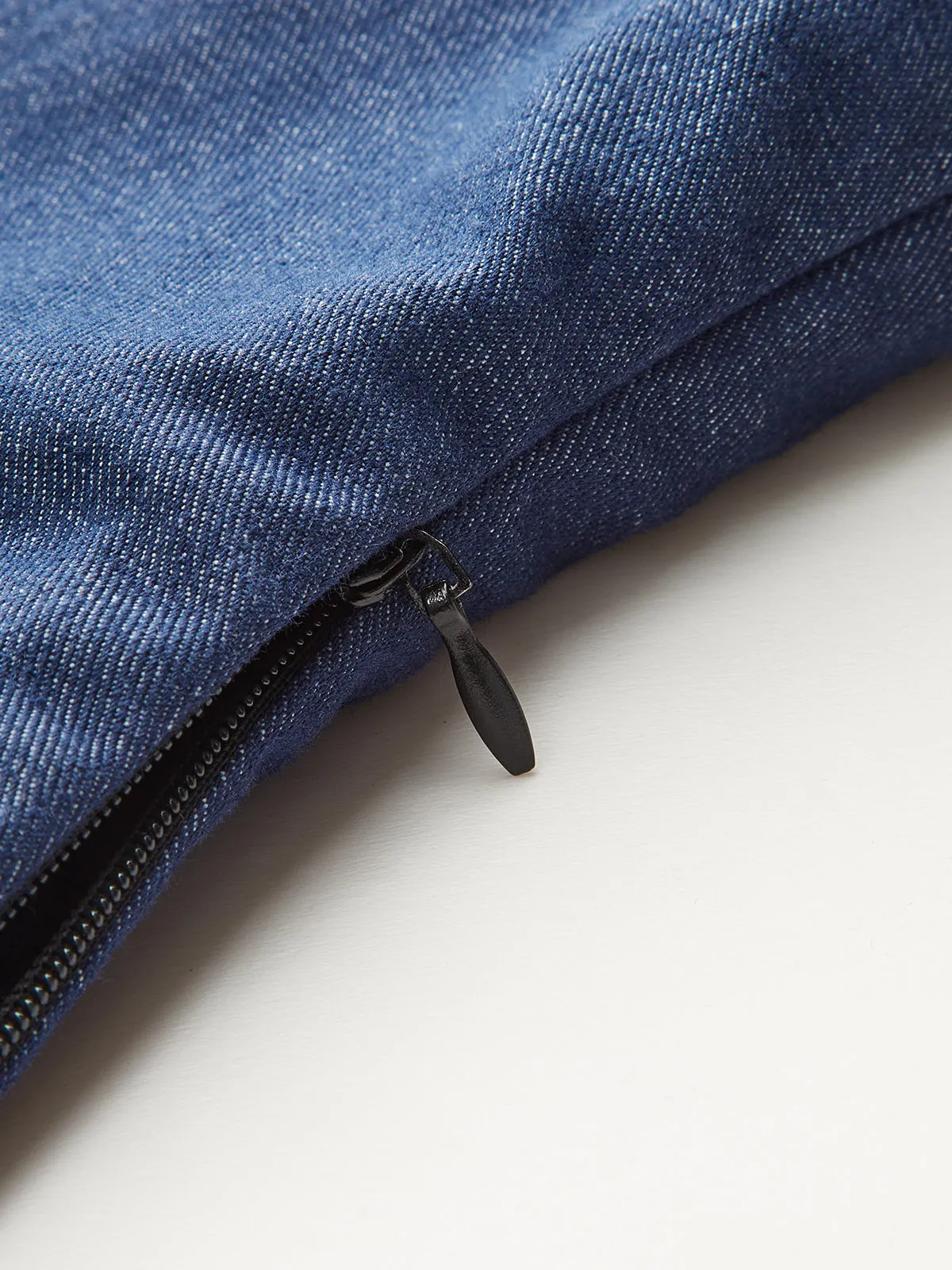 Cotton-Paneled Faux Denim Tank Top sold by COMMENSE product image thumbnail 3