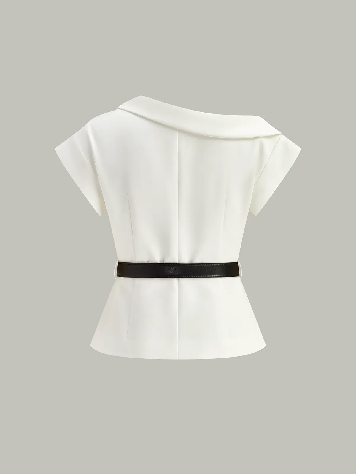 Asymmetrical Belted Blazer Top sold by COMMENSE product image thumbnail 2