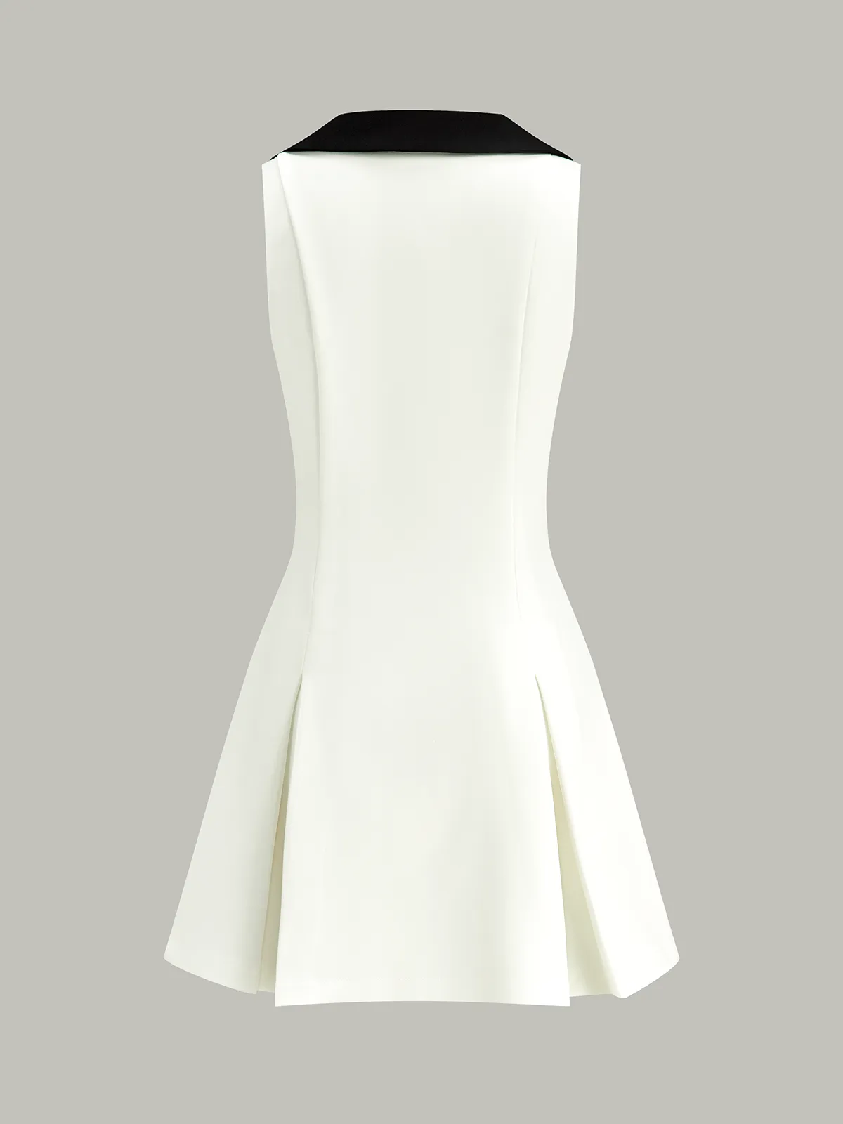 Golden Button Colorblock Midi Dress sold by COMMENSE product image thumbnail 4