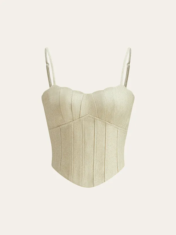 Cotton Blend Corset Top sold by COMMENSE