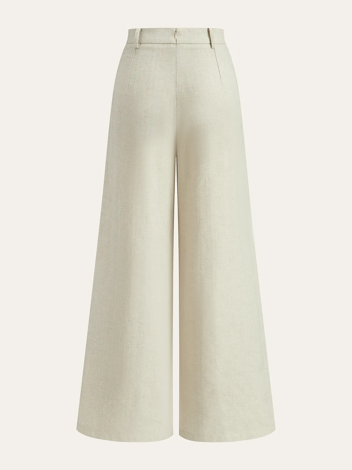 Linen Blend Wide-Leg Pants sold by COMMENSE product image thumbnail 2