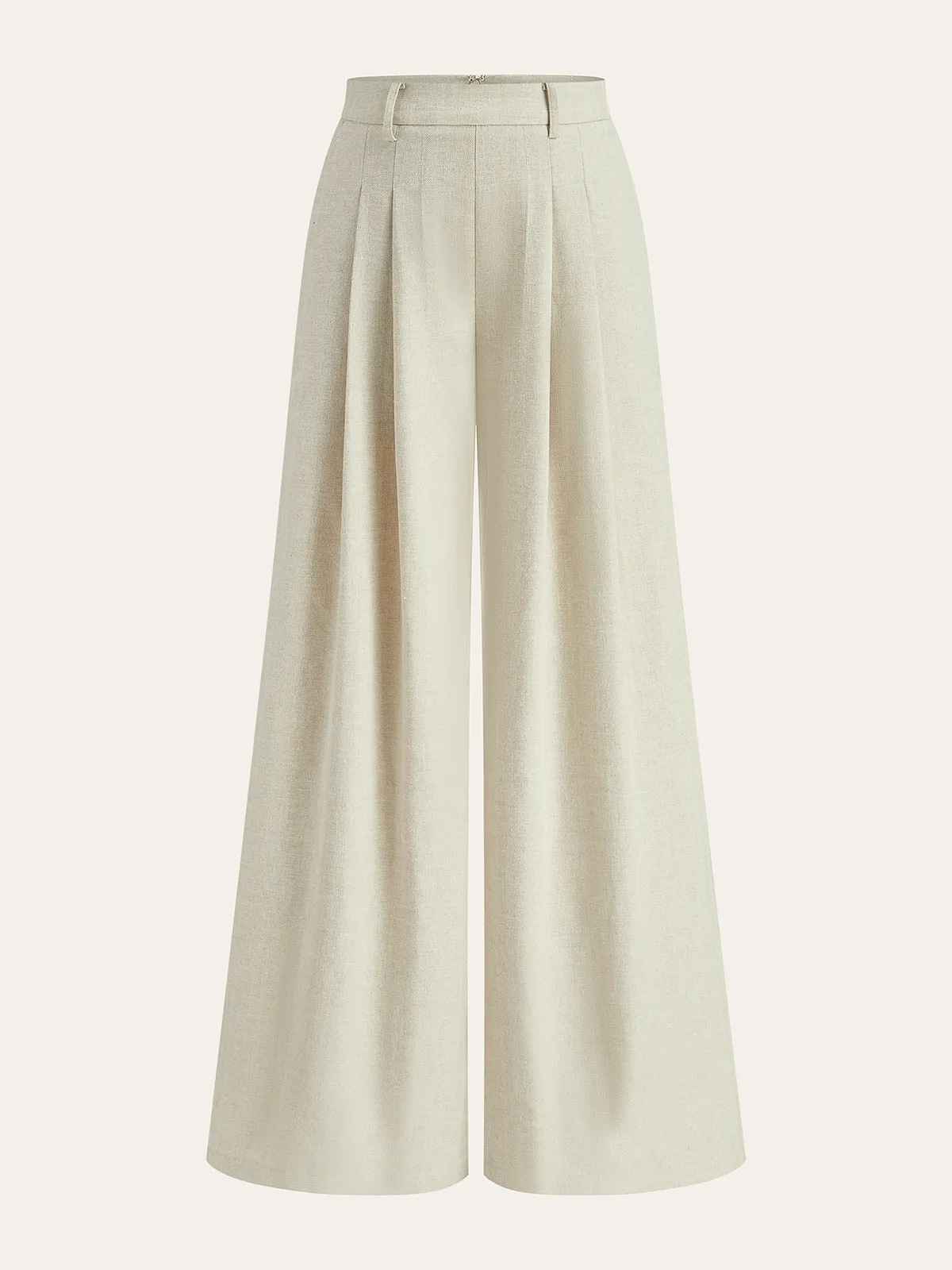 Linen Blend Wide-Leg Pants sold by COMMENSE