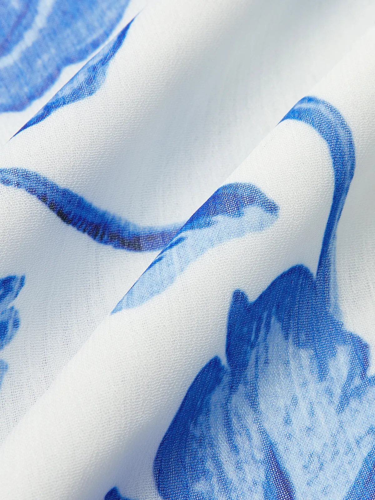 Belted Ruffled Floral Print Maxi Dress sold by COMMENSE product image thumbnail 3