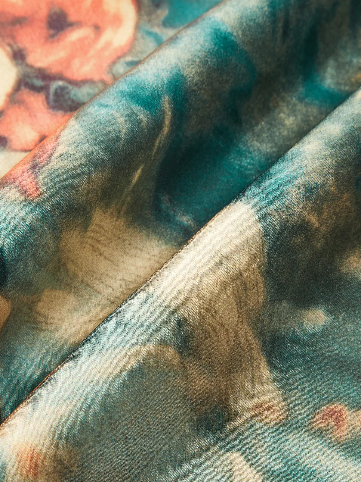 Colorful Printed Wrap-Tie Mini Skirt sold by COMMENSE product image thumbnail 3