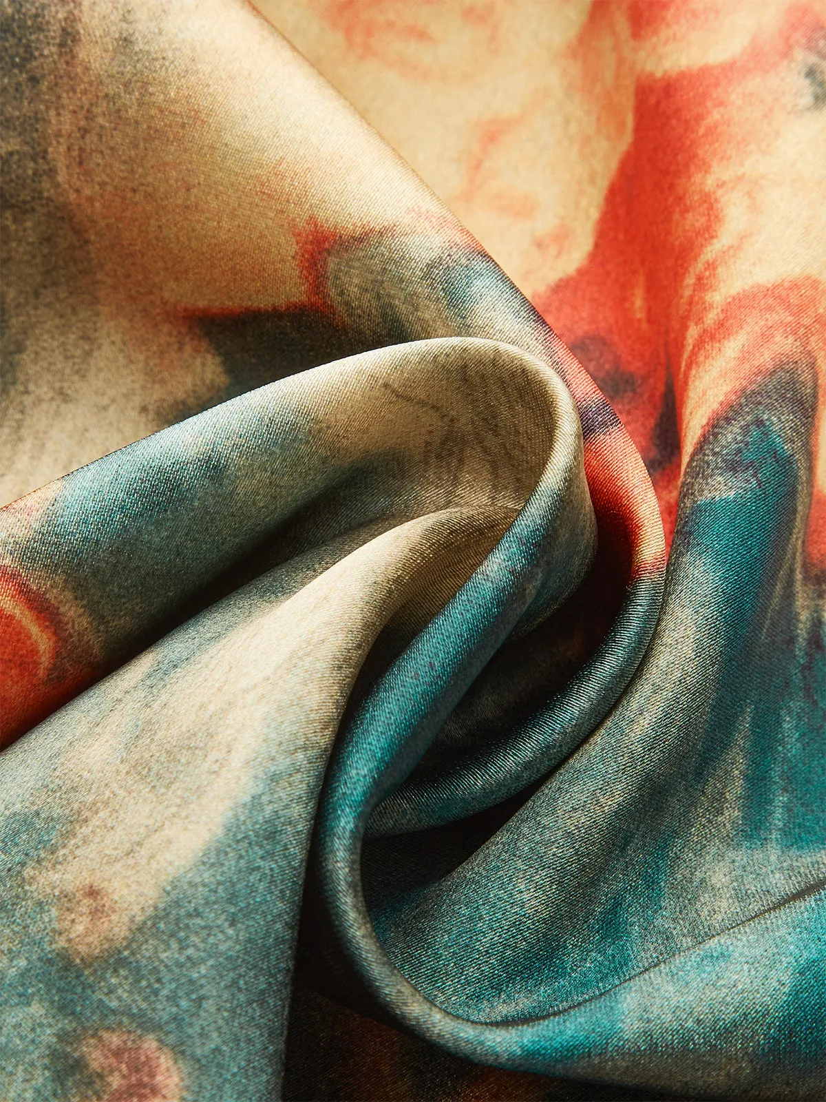 Colorful Printed Wrap-Tie Mini Skirt sold by COMMENSE product image thumbnail 4