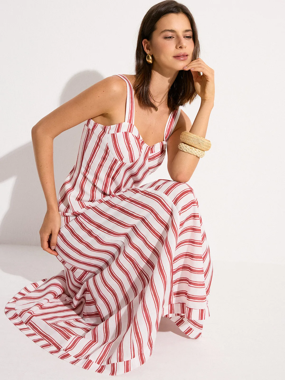 Striped Maxi Dress sold by COMMENSE product image thumbnail 5