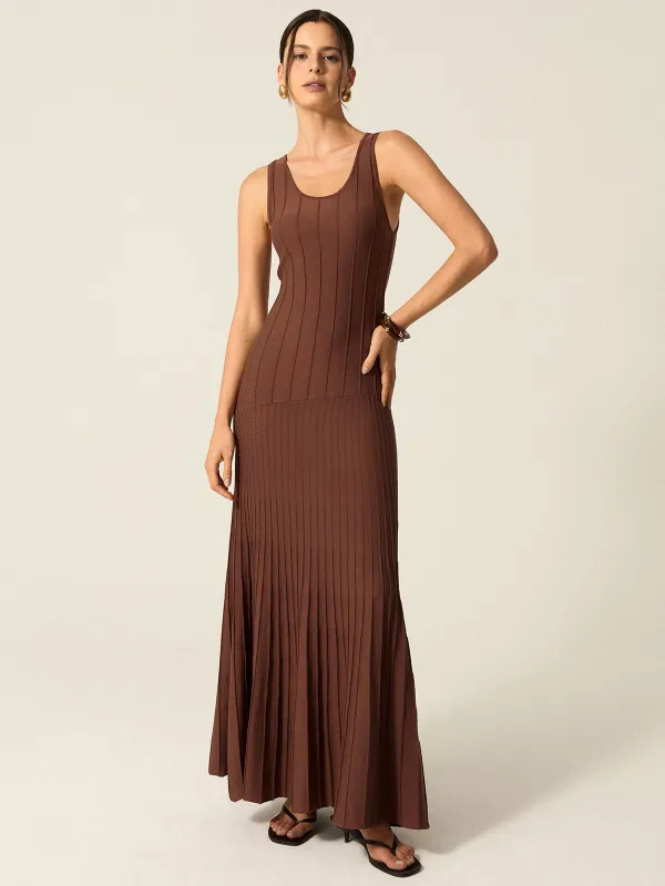 Ribbed Knit Maxi Dress sold by COMMENSE