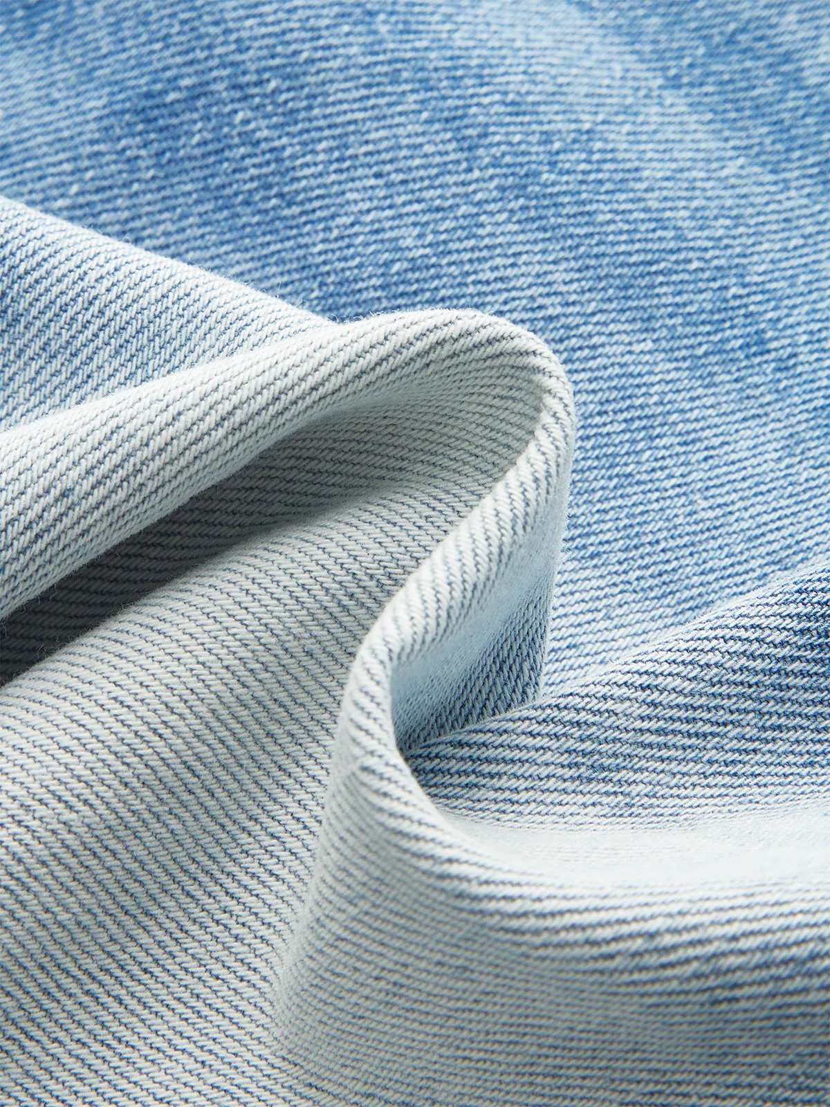 Asymmetric-Waist Distressed Denim Shorts sold by COMMENSE product image thumbnail 4