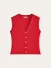 V-Neck Button Down Knitted Vest sold by COMMENSE