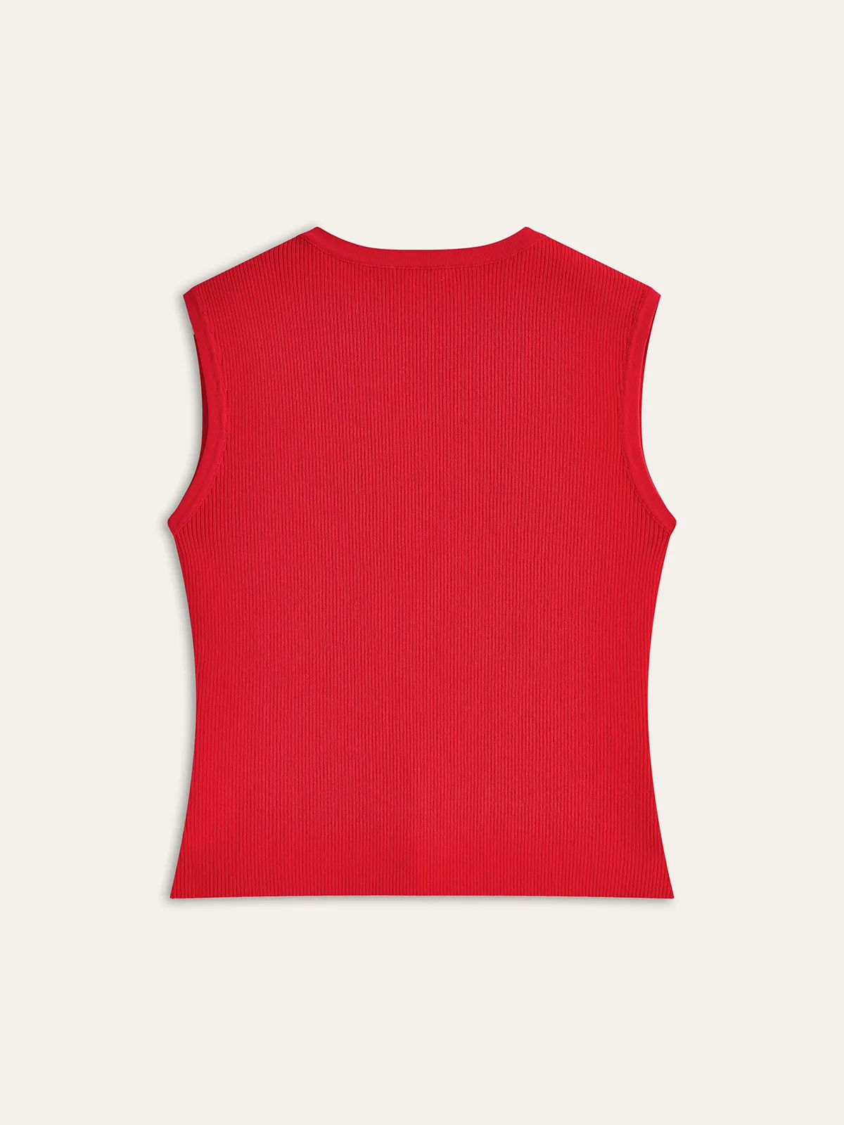 V-Neck Button Down Knitted Vest sold by COMMENSE product image thumbnail 4