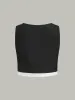 Contrast Trim Skirt Set sold by COMMENSE