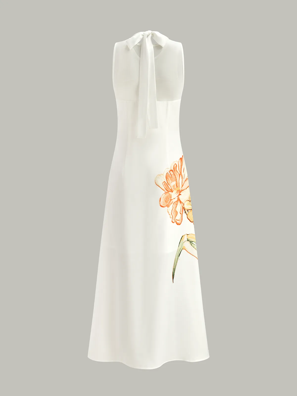 Floral Print Halter Neck Maxi Dress sold by COMMENSE product image thumbnail 2