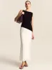 Satin Mermaid Midi Skirt sold by COMMENSE