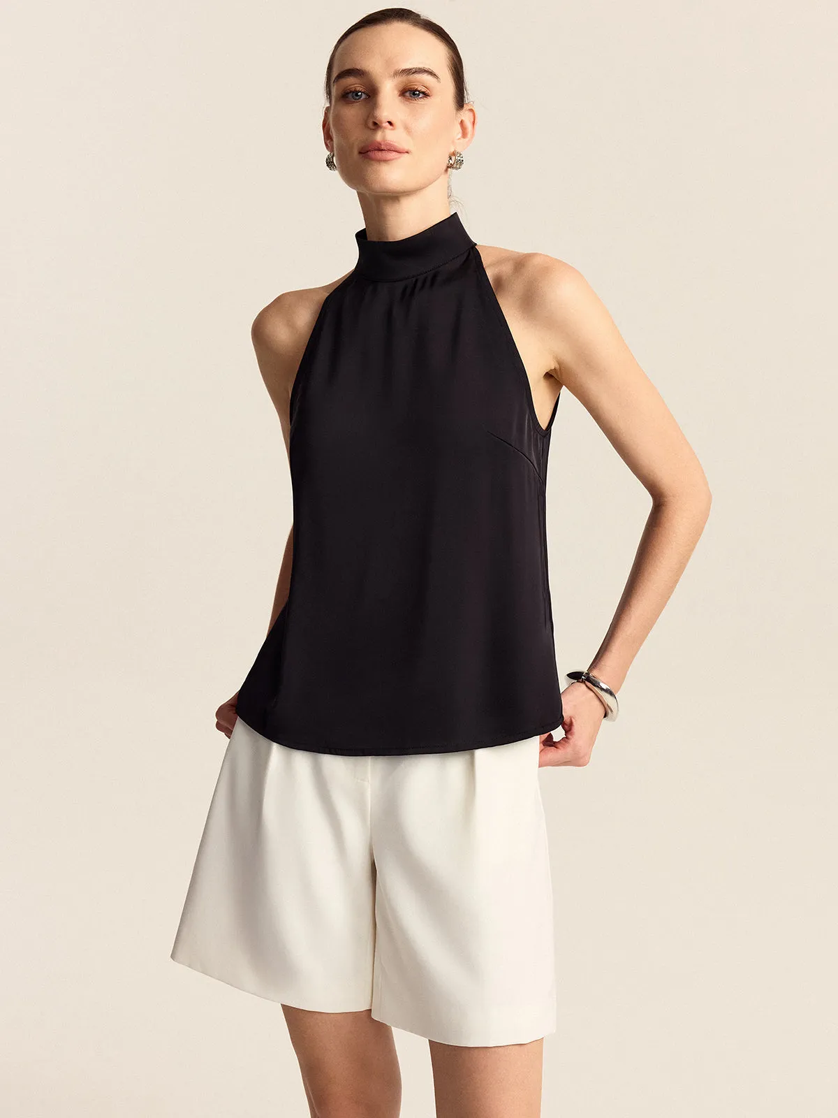 Satin Halter Top sold by COMMENSE product image thumbnail 4