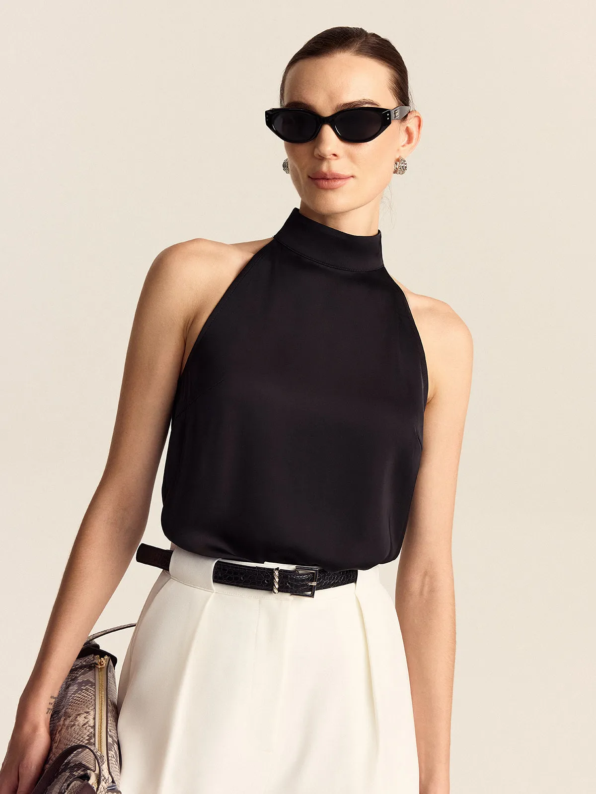 Satin Halter Top sold by COMMENSE