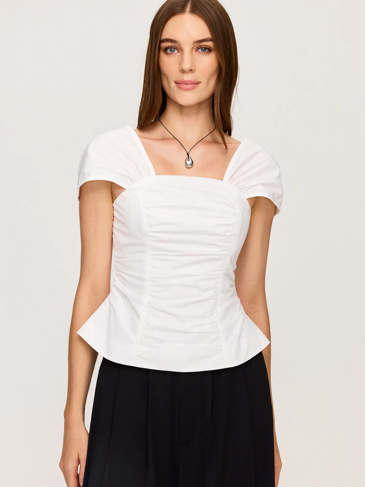 Belted Ruched Top sold by COMMENSE product image thumbnail 4