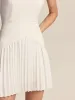 Pleated Hem Mini Dress sold by COMMENSE