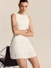 Pleated Hem Mini Dress sold by COMMENSE