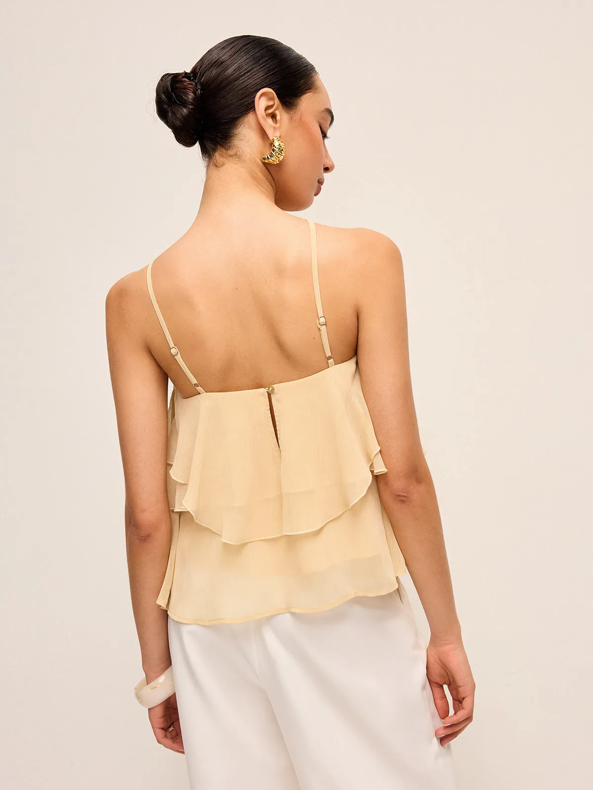 Floral Ruffle Halter Top sold by COMMENSE product image thumbnail 2