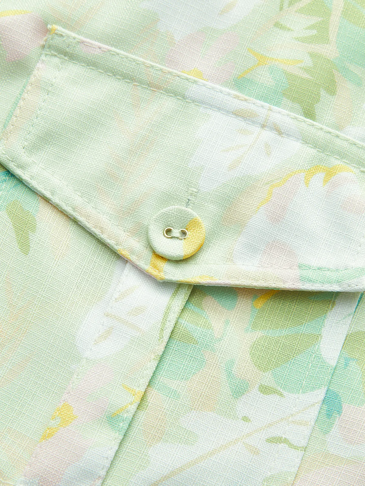 Pocketed Belted Floral Print Jumpsuits sold by COMMENSE product image thumbnail 3