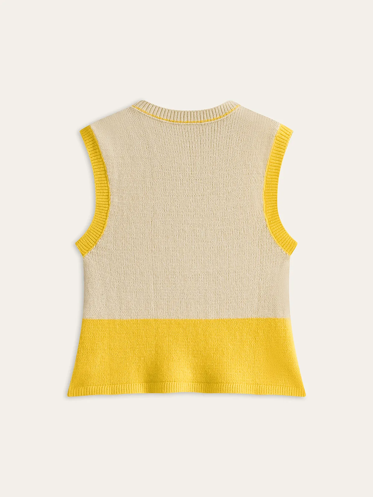Knitted Colorblock Sweater Vest sold by COMMENSE product image thumbnail 3