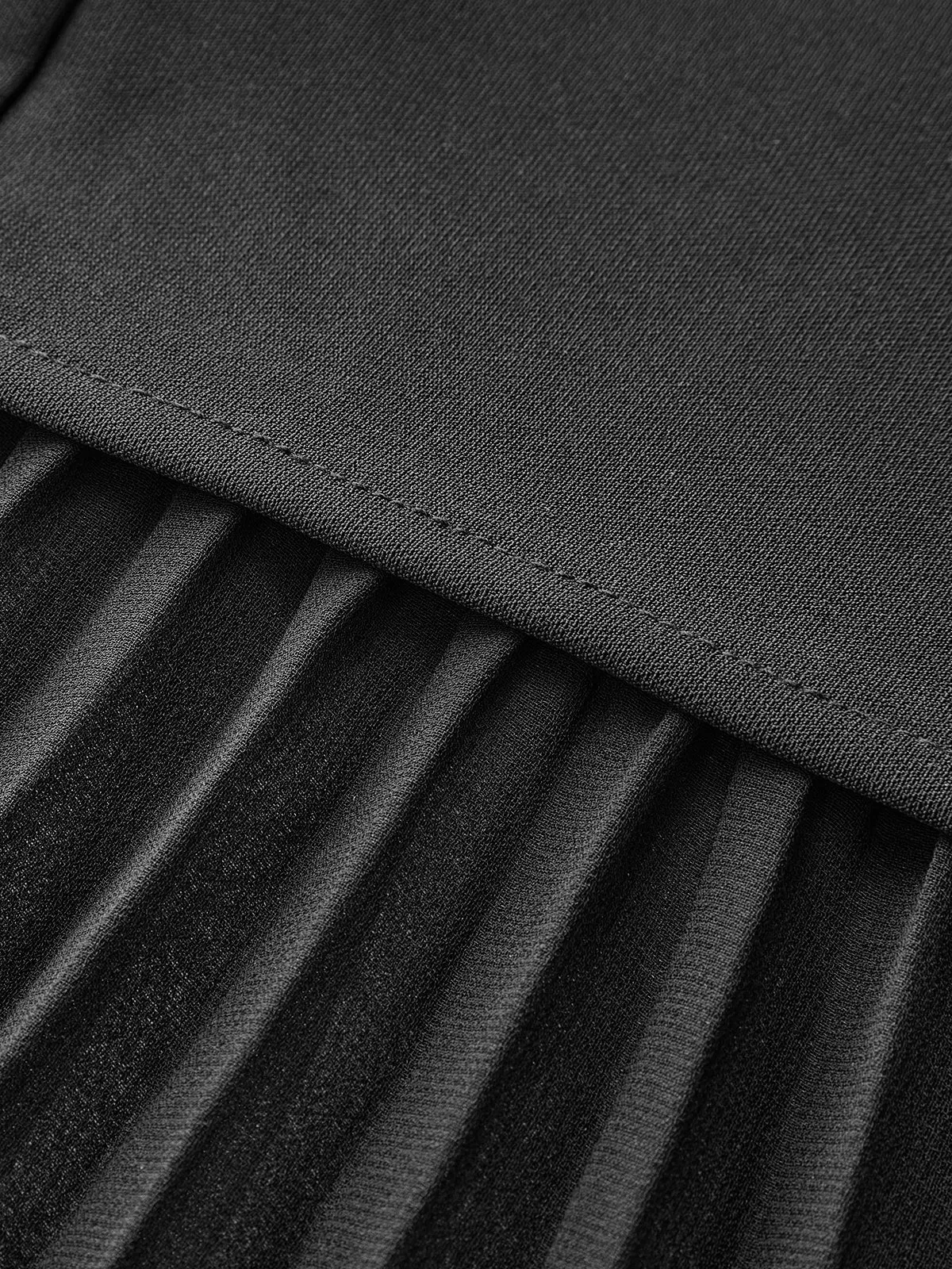 Pleated Mesh Hem Midi Skirt sold by COMMENSE product image thumbnail 2