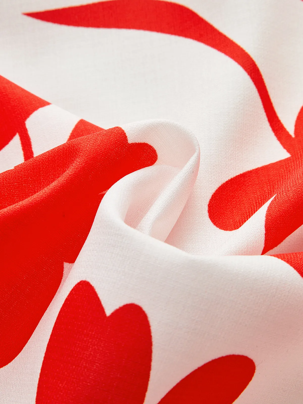 Asymmetrical Floral Print One-Shoulder Dress sold by COMMENSE product image thumbnail 3