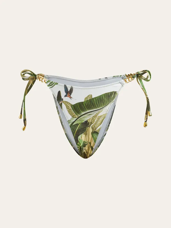 Print Chain Tie-Side Bikini Bottom sold by COMMENSE