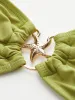 Tie-Back Metal Decor Bikini Set sold by COMMENSE