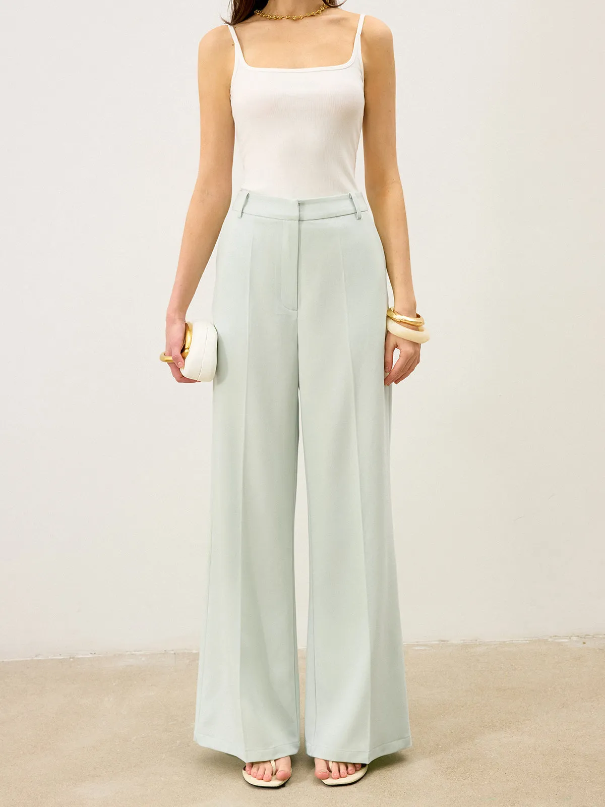 High-Waisted Wide-Leg Pants sold by COMMENSE product image thumbnail 3
