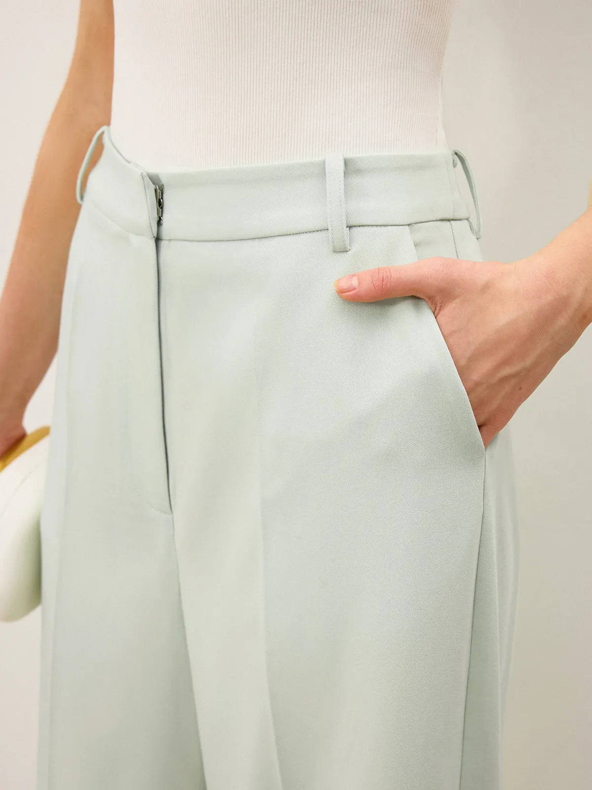 High-Waisted Wide-Leg Pants sold by COMMENSE product image thumbnail 5